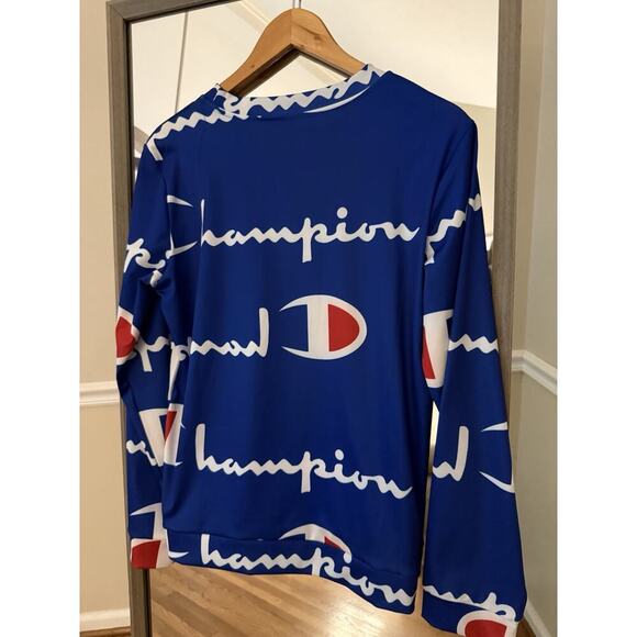 Y2K Champion Reverse Weave Style Shirt Unisex Large Rare Design Size large - Picture 4 of 4